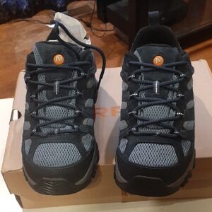 Merrell Black and Gray Athletic Shoes with Rugged Design
